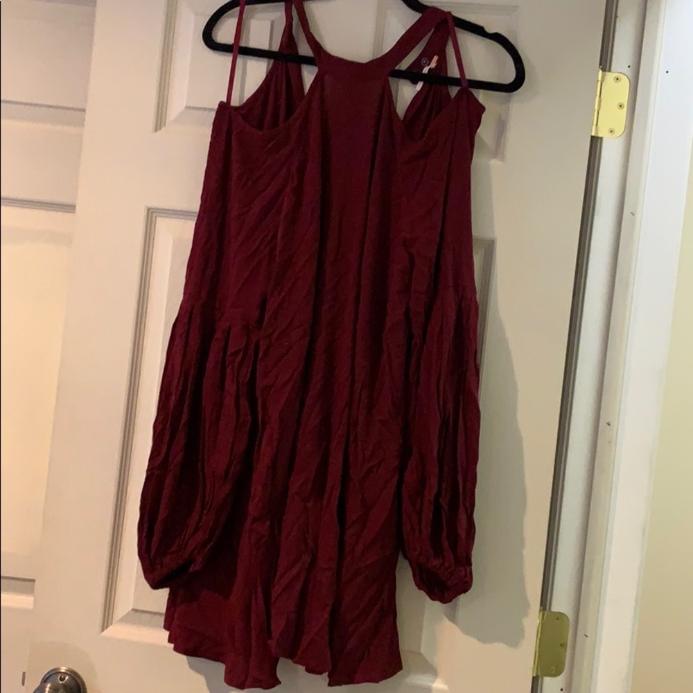 Free People Burgundy Tunic Dress